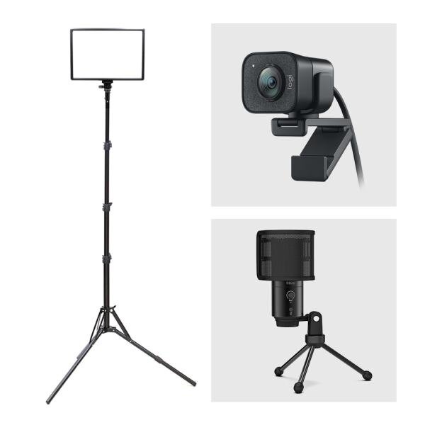 [오토케] 넘버원 세트 큐브라이트45 17인치 와이드 LED 조명/로지텍 스트림캠/FIFINE K433A &amp;gt; 영상가전