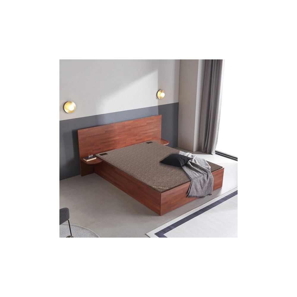 멀바우 대용량 수납형 황토숯 침대 싱글 / 퀸 스탠다드 흙침대 수납침대 서랍침대 사은 행사