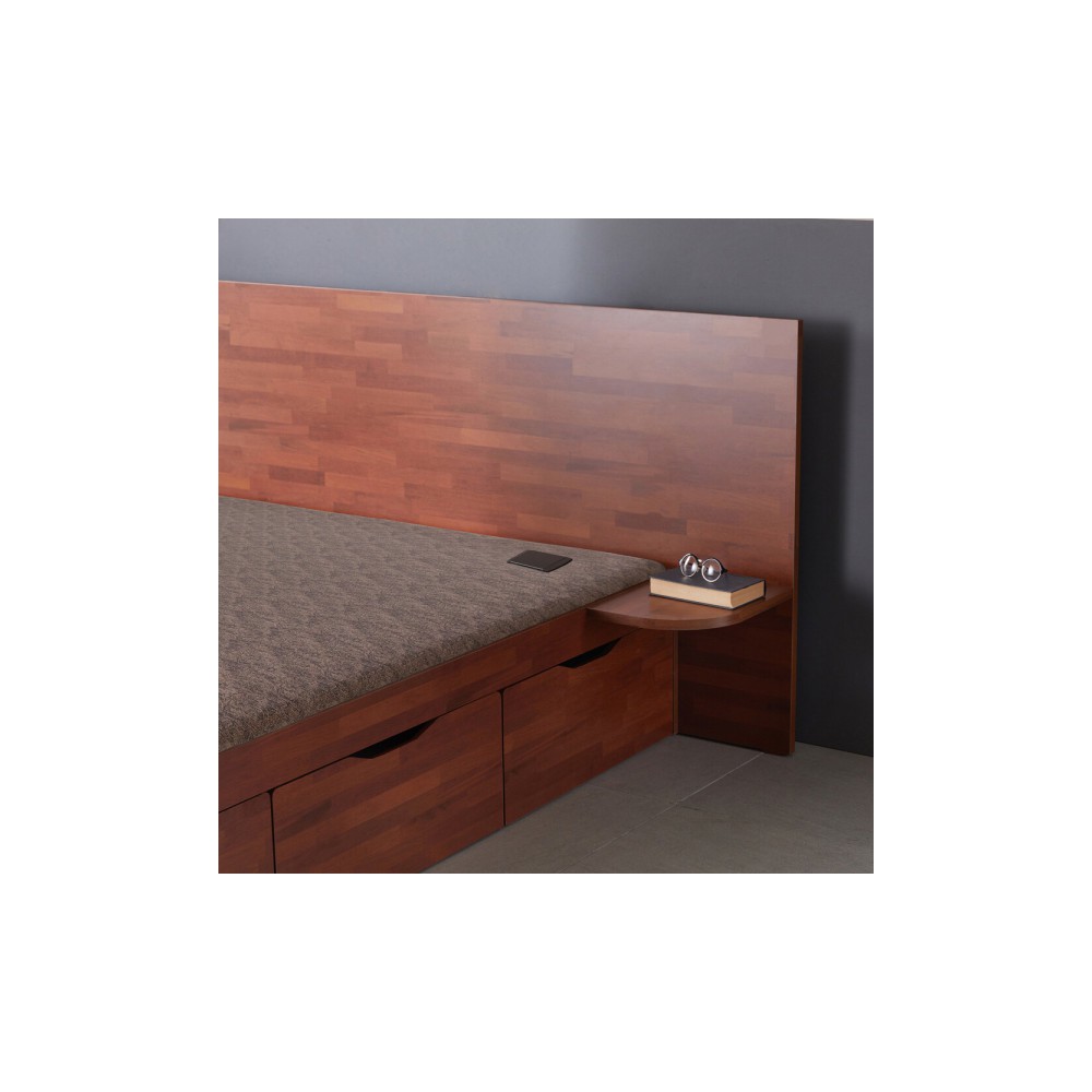 멀바우 대용량 수납형 황토숯 침대 싱글 / 퀸 스탠다드 흙침대 수납침대 서랍침대 사은 행사