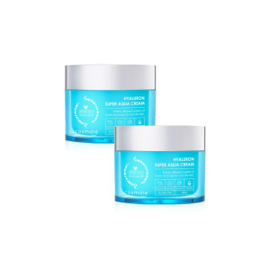 히아루론 수퍼 아쿠아 수분크림 200ml 1+1 / 대용량 수분 보습 진정 영양 탄력 주름 미백 화장품