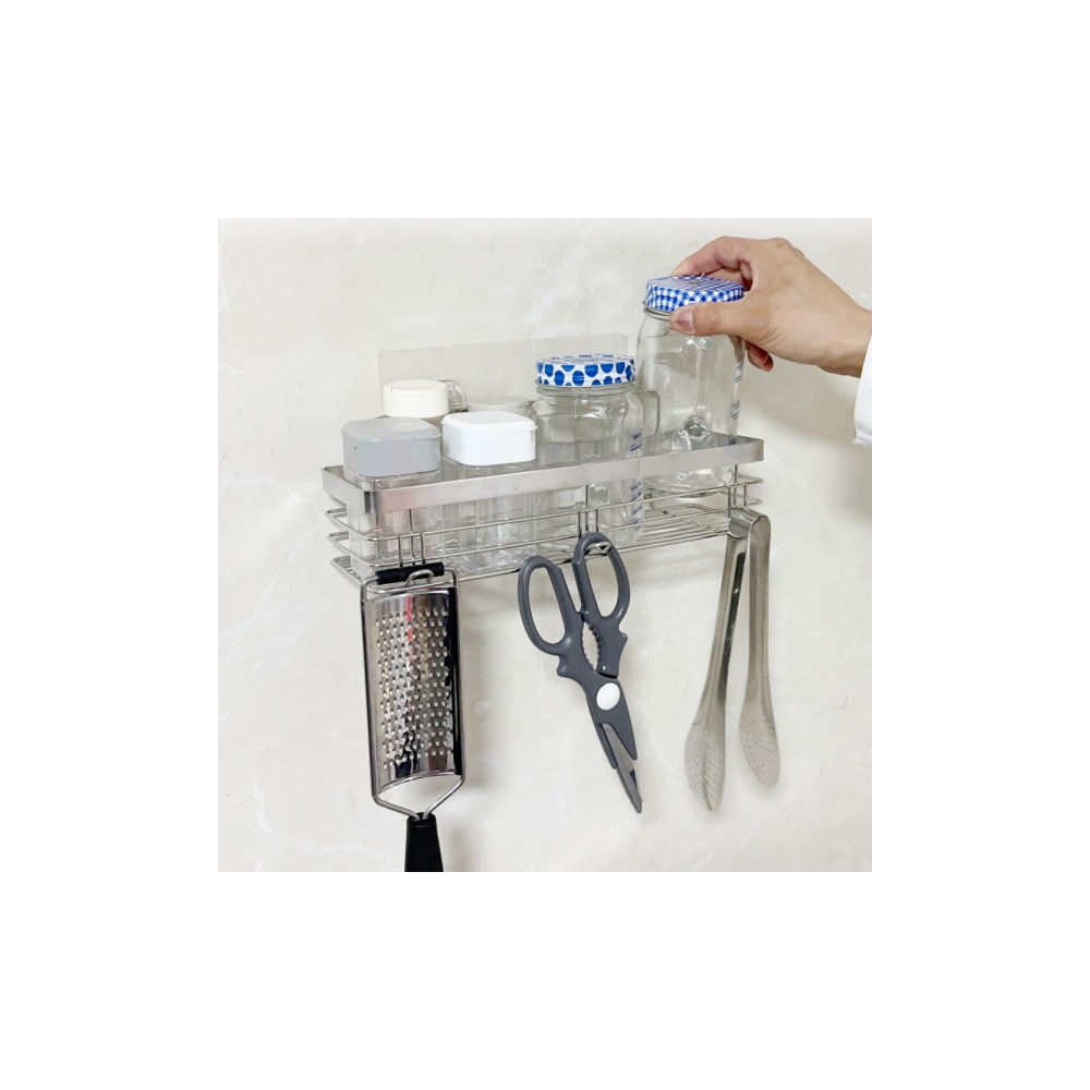 올지 무타공 주방선반 양념통선반 부착형 싱크대 수납 컵 정리대 업소용 스텐 녹슴 걱정없는 SUS304