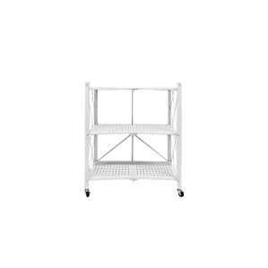 폴딩선반 3단 화이트 원터치 접이식 철제 이동식 철제선반 간편폴딩 수납 FS3