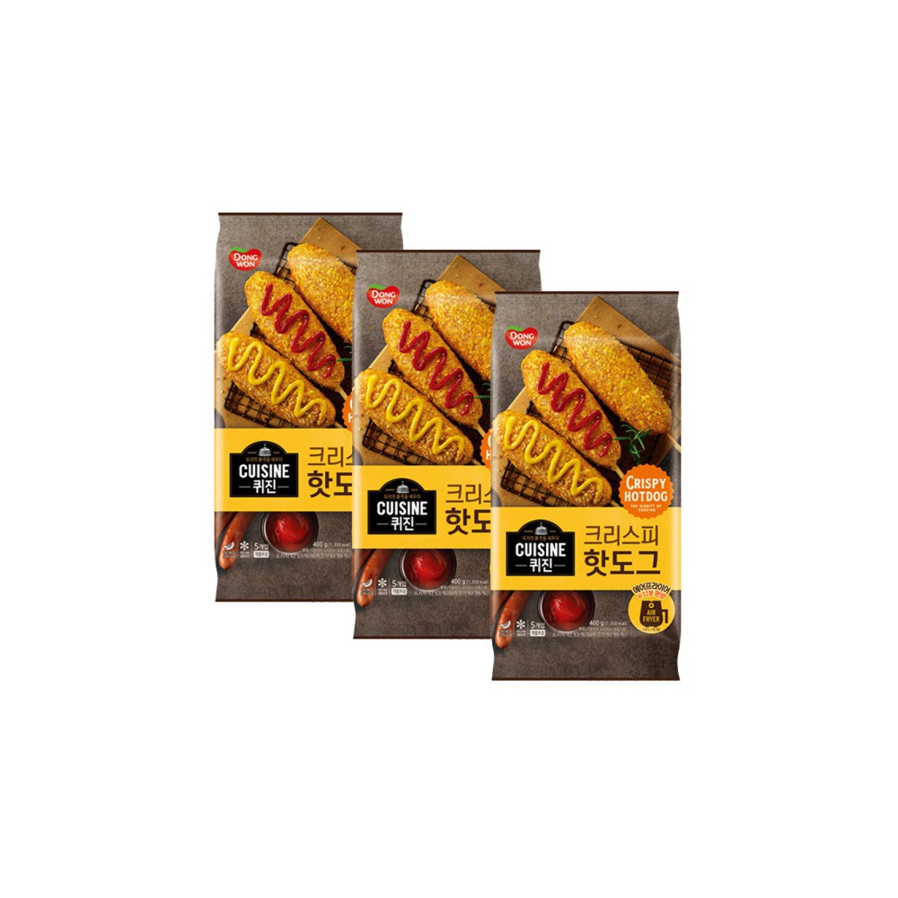 퀴진 크리스피핫도그 400gx3봉